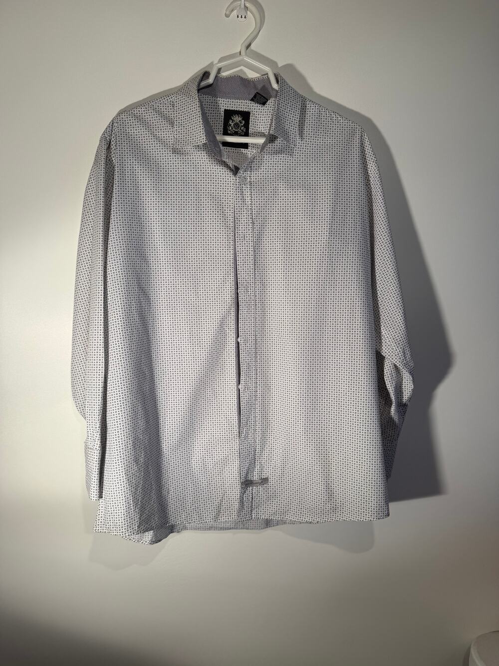 English Laundry Men's XL Geometric Print Cotton Button Down Shirt